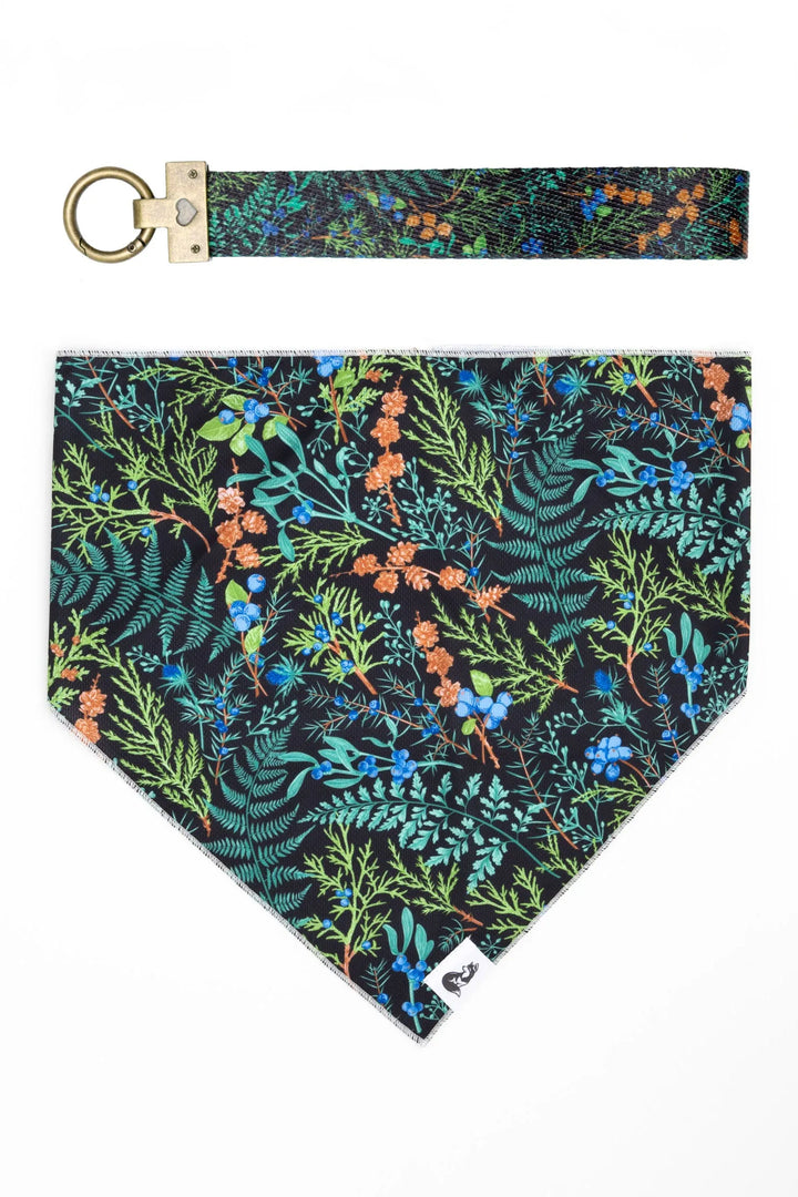 Magical Fern Forest Dog Bandana & Matching Keychain