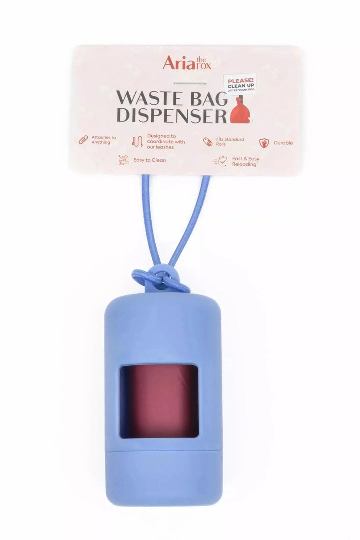 Cornflower Blue Waste Bag Dispenser - Aria the Fox