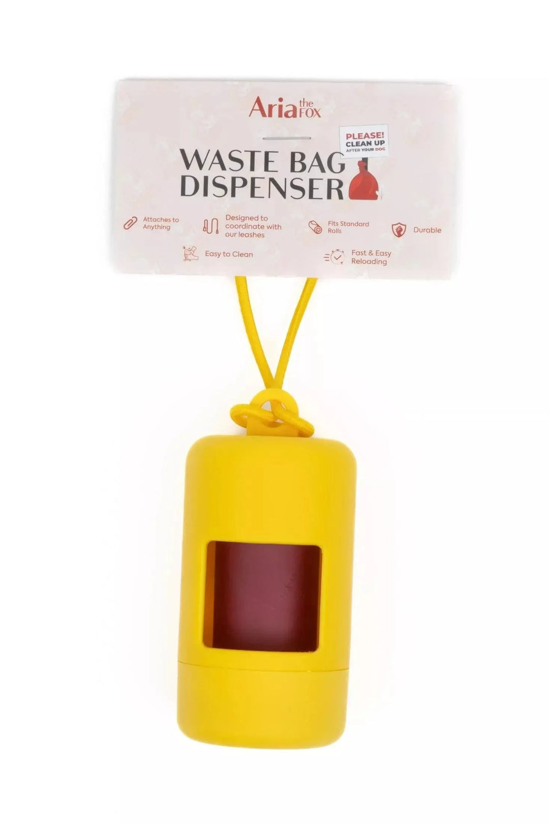 Sun Kissed Yellow Waste Bag Dispenser - Aria the Fox