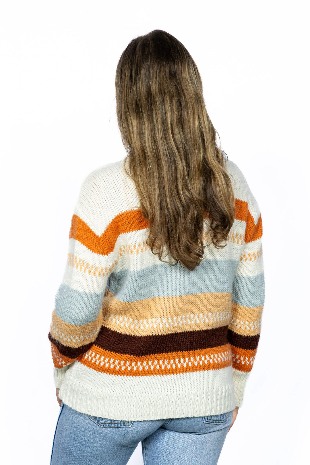 Striped Color Block Sweater - Aria the Fox