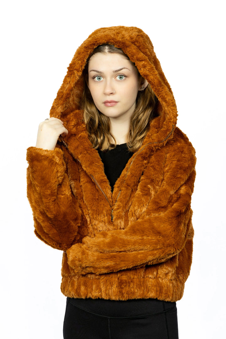 Hooded Faux Fur Jacket - Aria the Fox