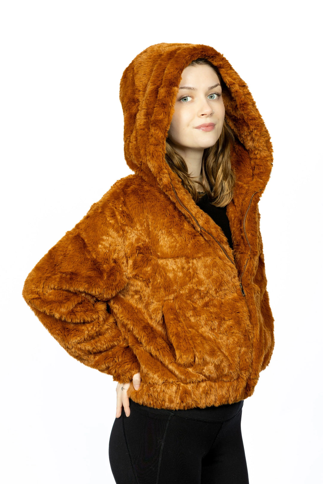 Hooded Faux Fur Jacket - Aria the Fox