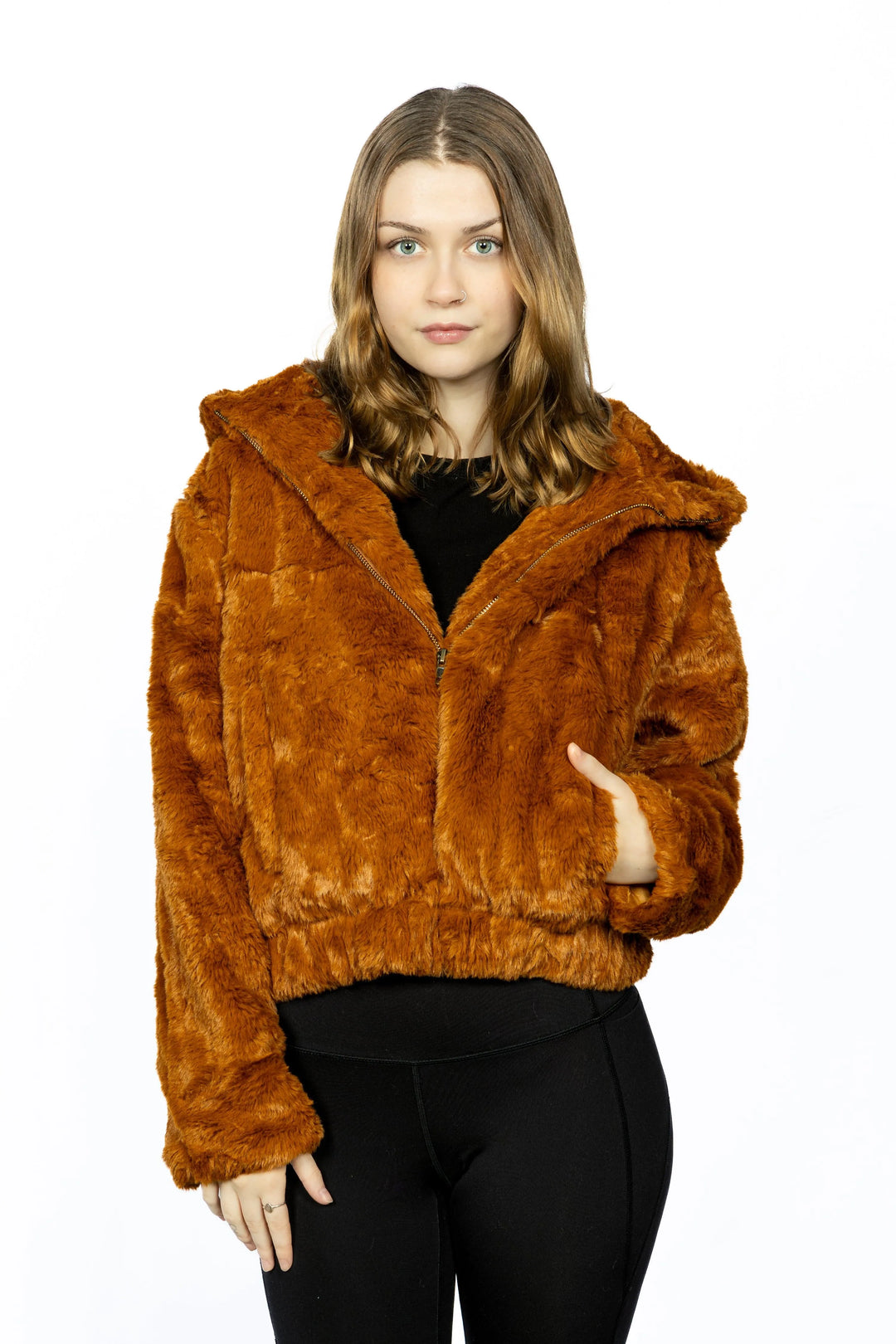 Hooded Faux Fur Jacket - Aria the Fox