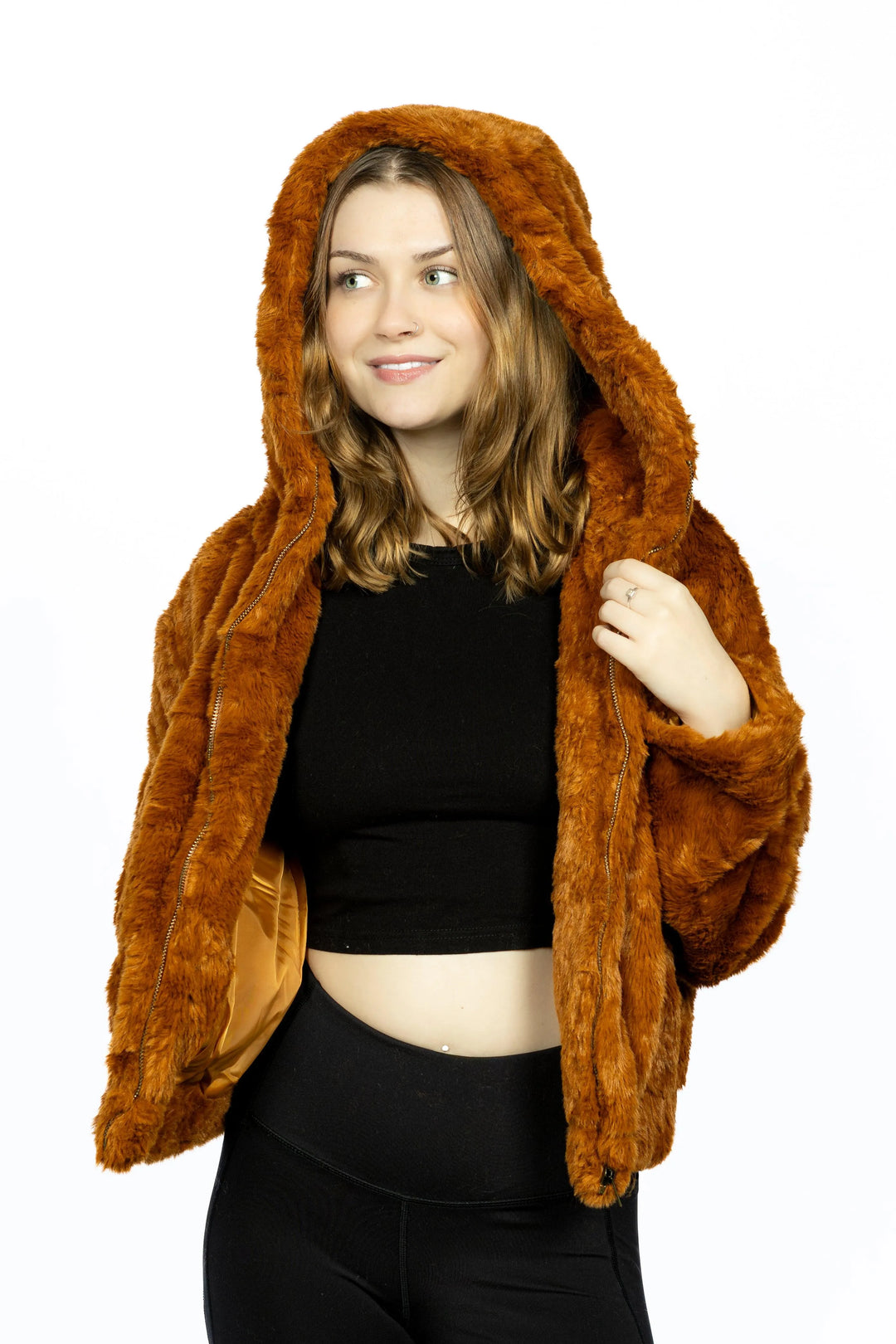 Hooded Faux Fur Jacket - Aria the Fox