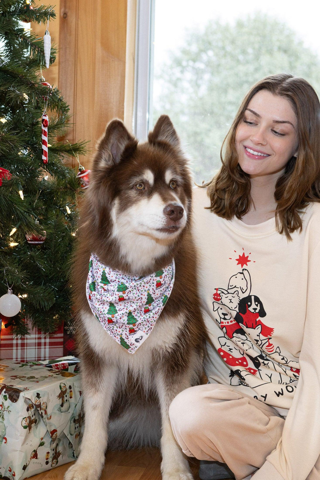 Howliday Cheer Dog Bandana - Aria the Fox