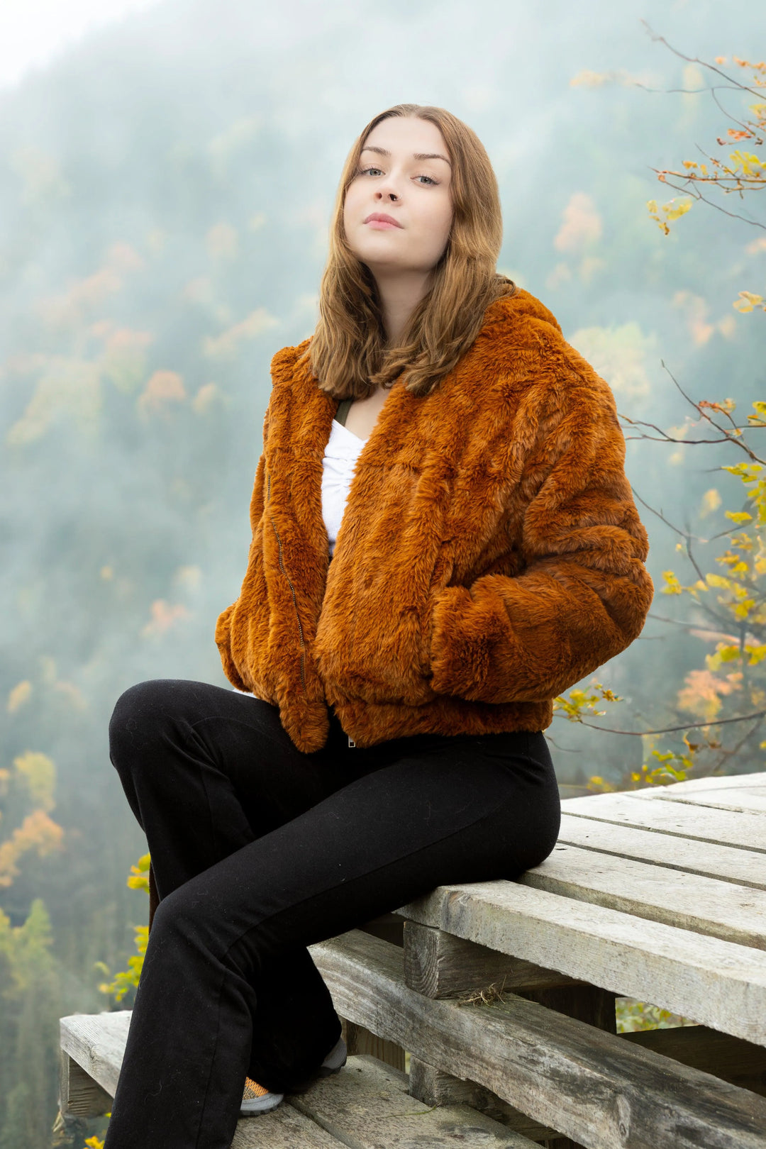 Hooded Faux Fur Jacket - Aria the Fox