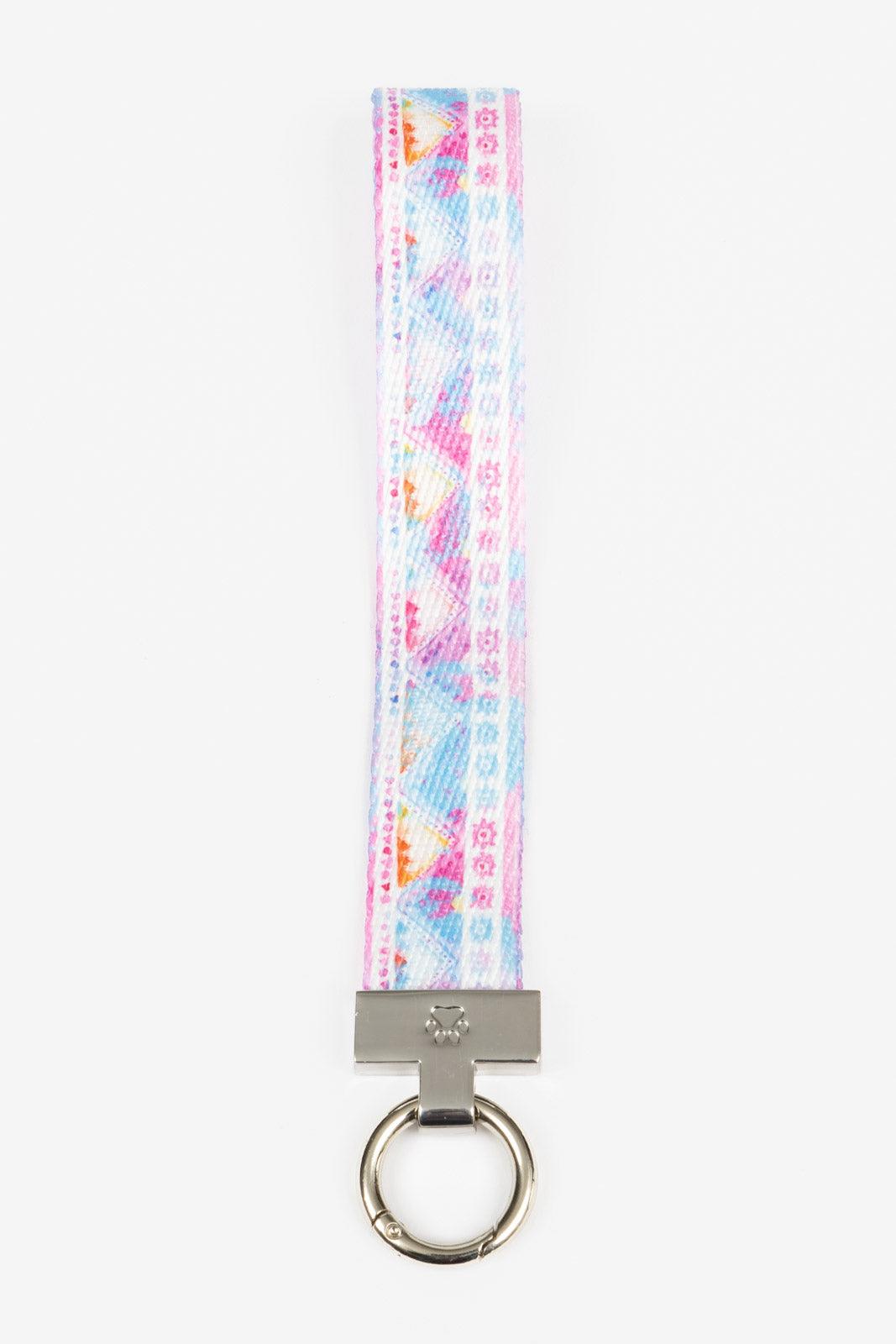 Pink and Blue Wristlet Keychain - Aria the Fox