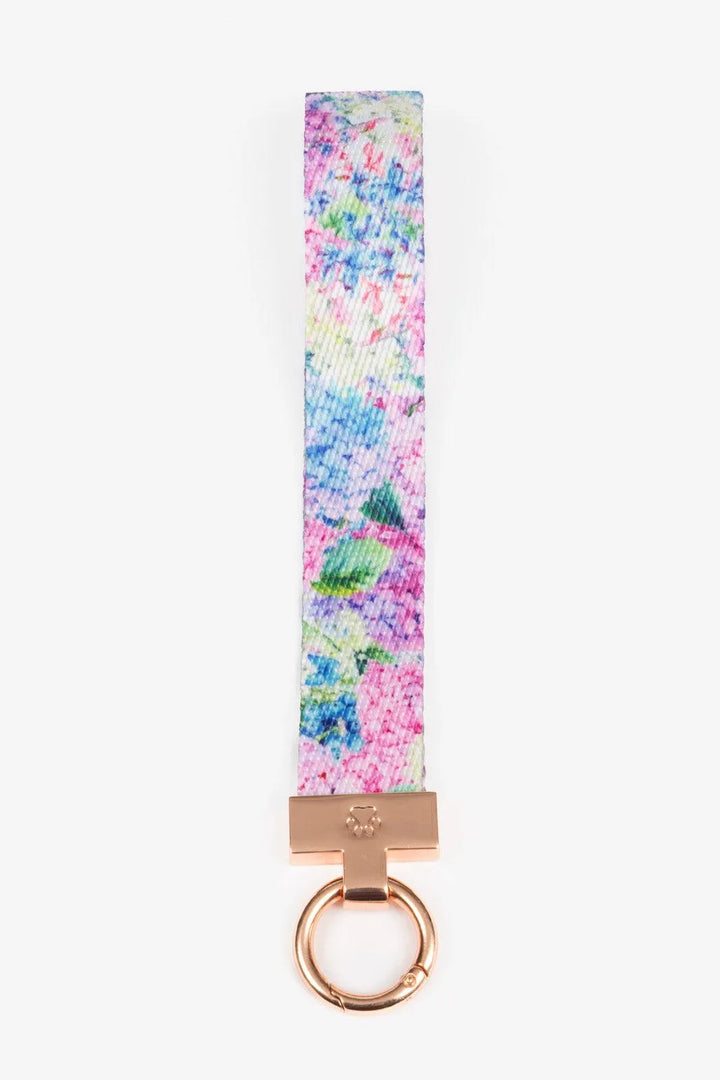 Hydrangea Haven Wristlet Keychain - Aria the Fox