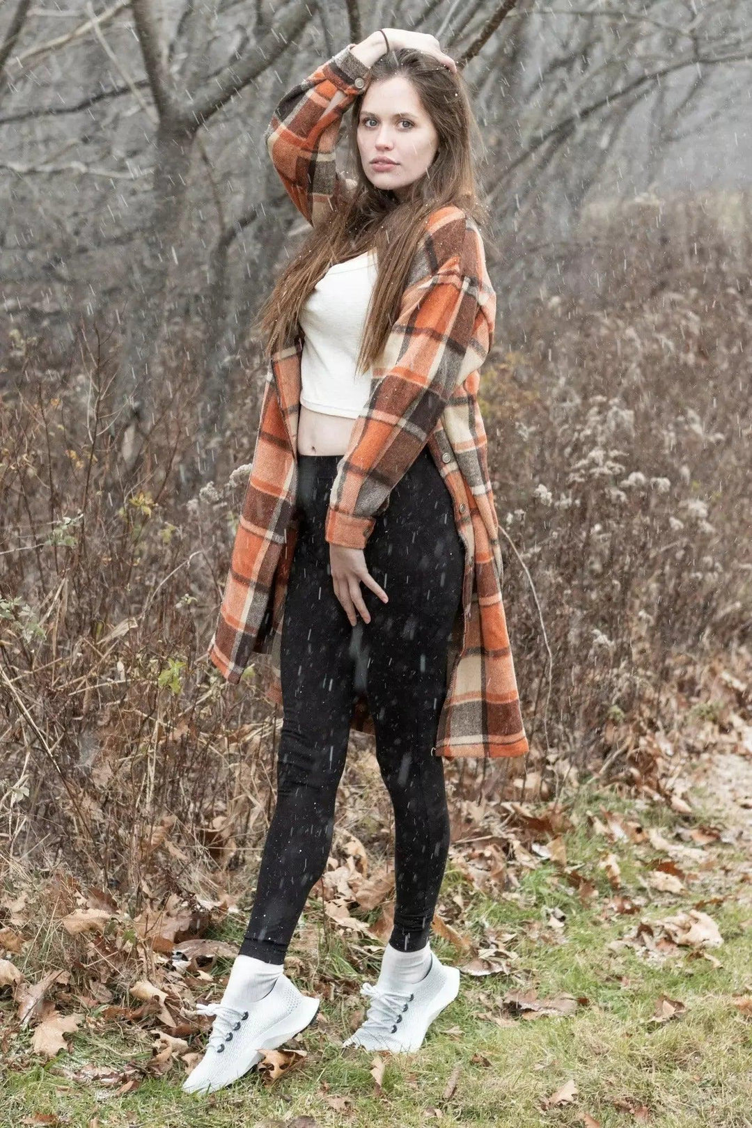 Oversized Plaid Long Shacket Shacket